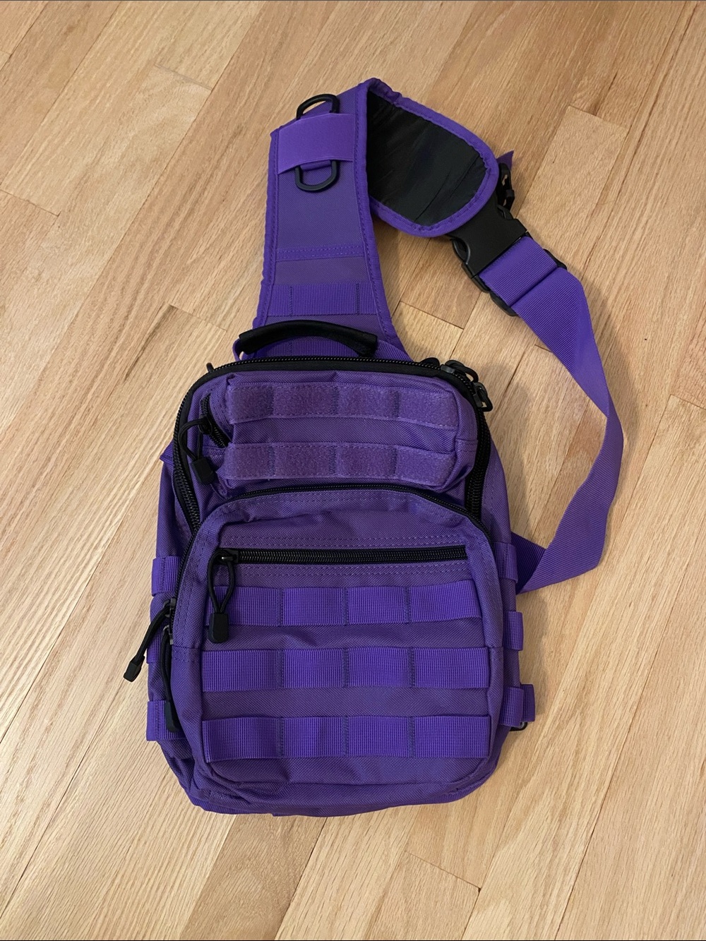 Purple Tactical Sling Bag for Men - Durable Crossbody Carry
